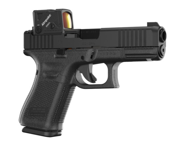 Glock halbautomatische Pistole Glock 19 Gen5 A-Cut Combo mit Aimpoint COA - Kaliber 9mm Luger